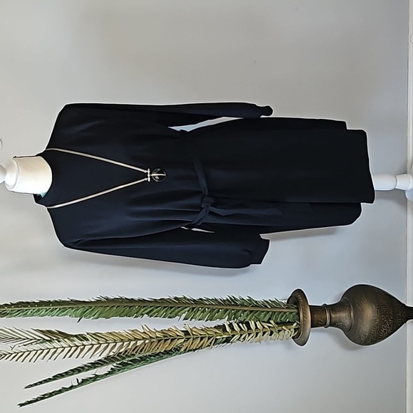 Maurices Black Mock Neck Long Sleeve Zip Back Dress NWT - Picture 1 of 14